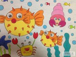海底世界儿童画：美丽的海底世界