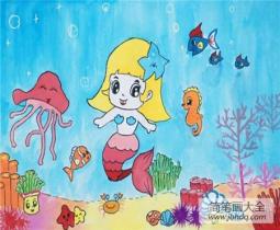 海底世界儿童画：未来的海底世界