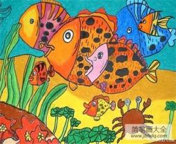 海底世界儿童画：欣赏一下海底世界儿童画