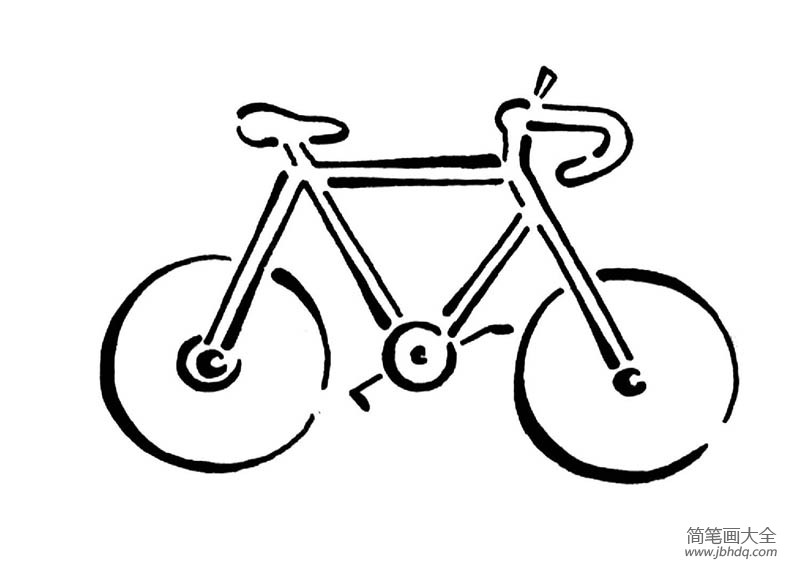 超简单自行车的画法