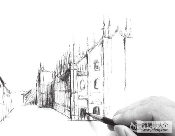 速写欧式建筑的绘画技法