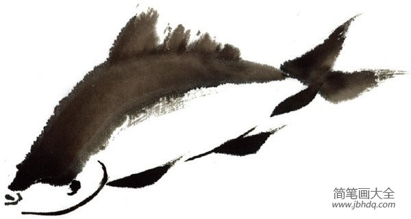 水墨鲫鱼的绘画技法