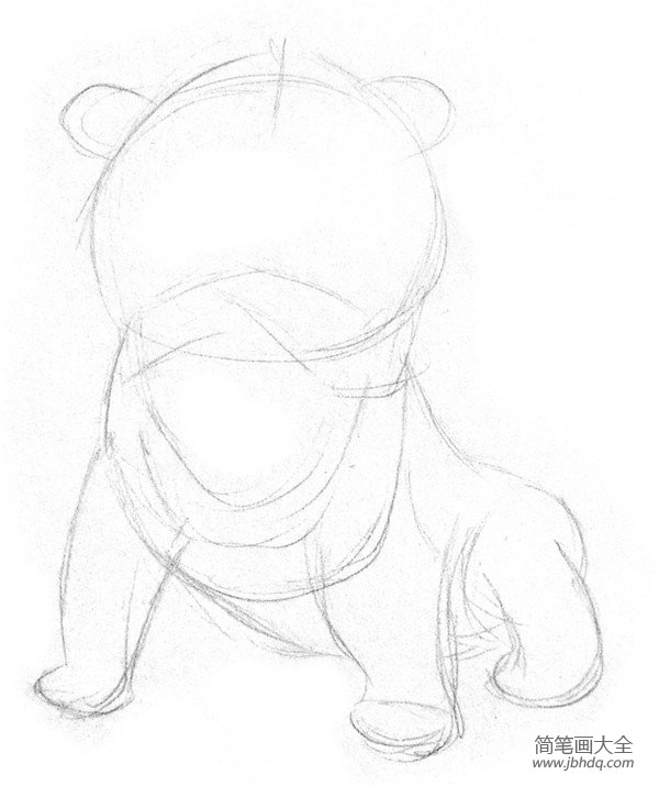 素描小灰熊的绘画技法