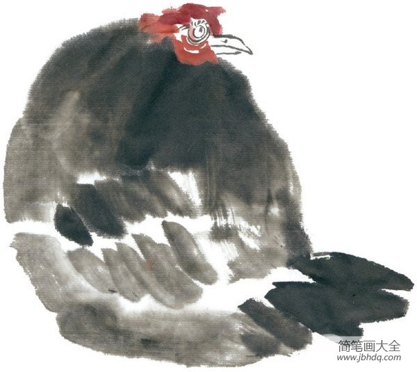 国画母鸡的绘画教程