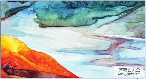 水彩喀纳斯湖的绘画技法