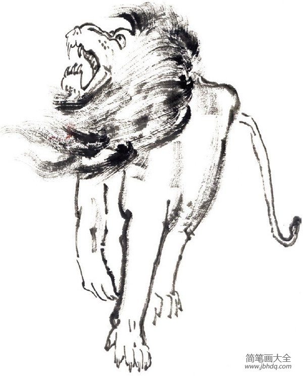 国画狮子的绘画技法