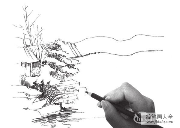 速写园林建筑的绘画教程
