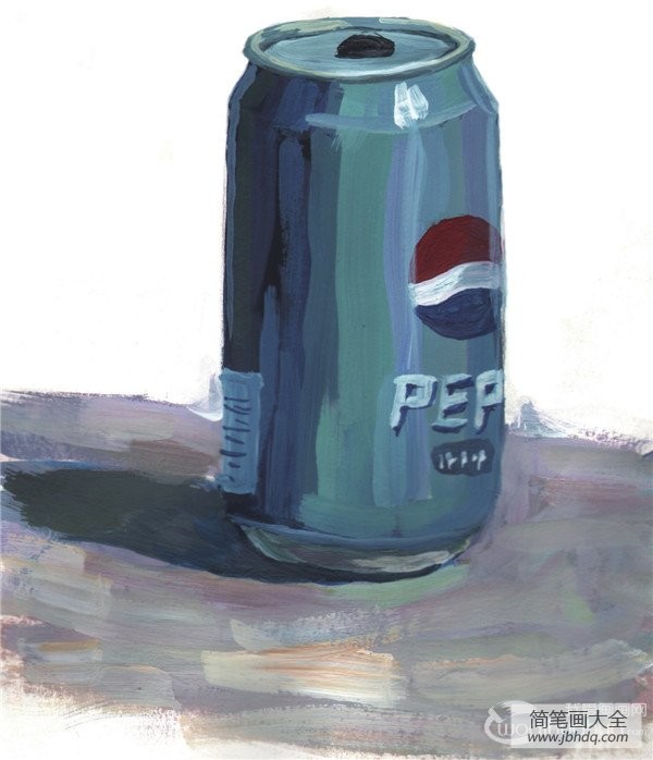 水粉画可乐瓶的绘画教程