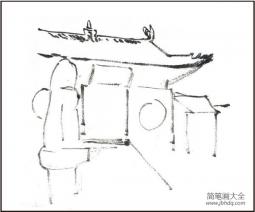 水墨少林寺的绘画步骤