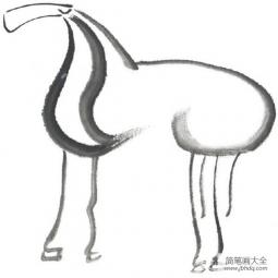 水墨十二生肖午马的绘画技法