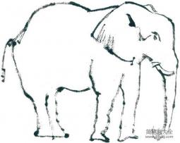 国画大象的绘画步骤