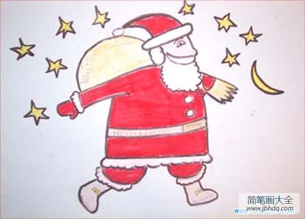 小学生圣诞老人儿童画画图片