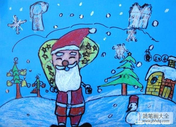 幼儿园中班圣诞节儿童画图片