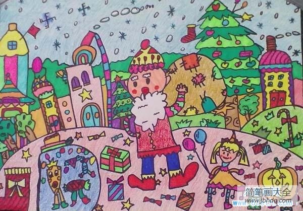 2017欢乐圣诞节儿童画画图片