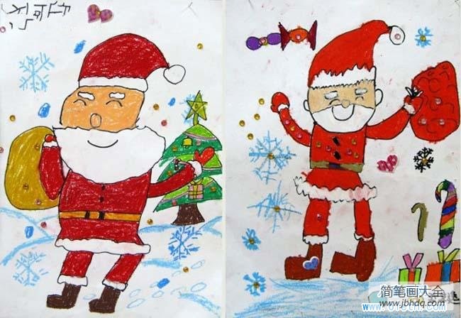 圣诞节圣诞老人儿童画作品欣赏(两幅)