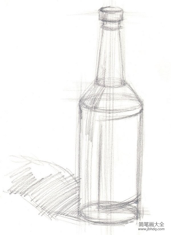 水粉酒瓶的绘画技法
