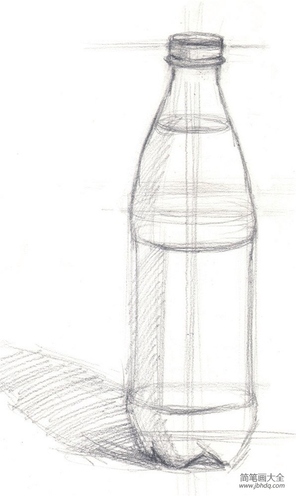 水粉汽水瓶的绘画步骤