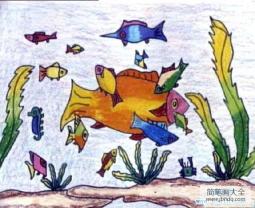 创意海底世界儿童画图片