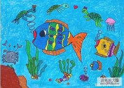幼儿海底世界画画图片
