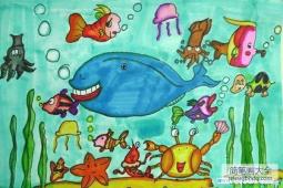 儿童海底世界美术绘画作品