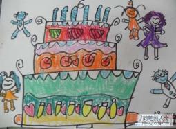 儿童生日蛋糕儿童画画图片