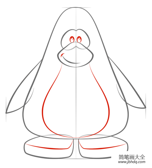 如何画企鹅俱乐部里的企鹅
