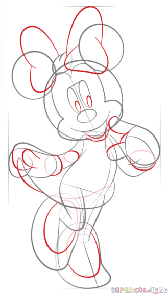 如何画米妮老鼠