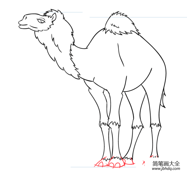 卡通骆驼怎么画