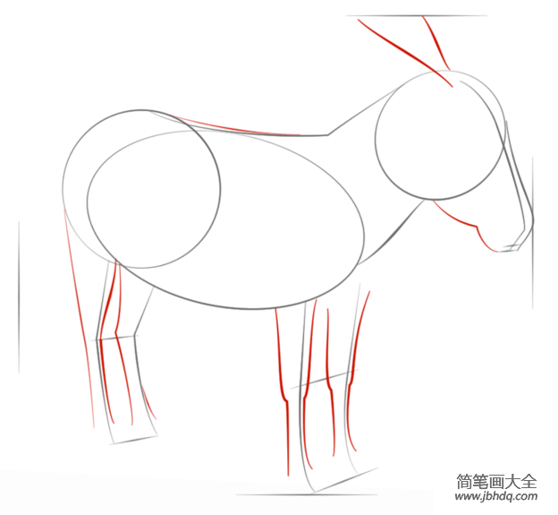 如何画一头驴