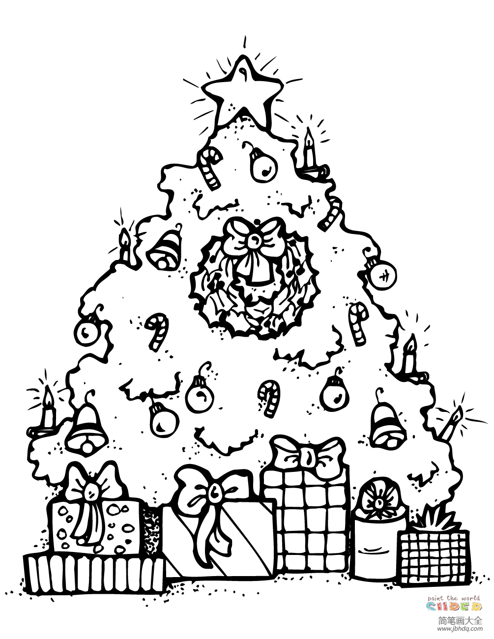 豪华的圣诞树