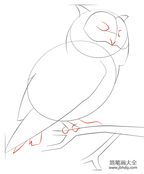 如何画猫头鹰