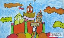 幼儿空中城堡儿童画作品