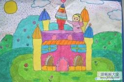 公主城堡儿童画图片