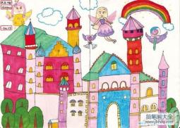 童话城堡儿童画画图片