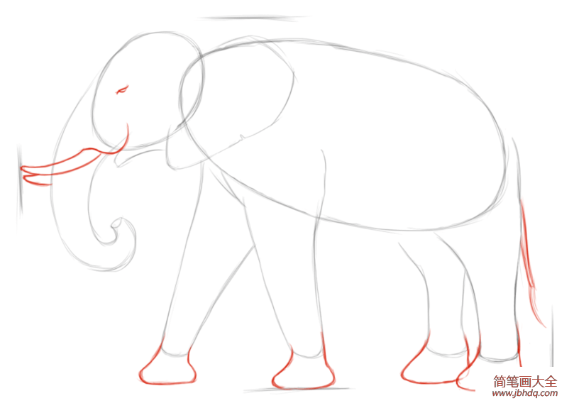 如何画非洲象