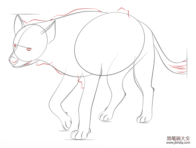 如何画斑点鬣狗