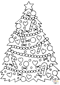 挂满装饰品的圣诞树