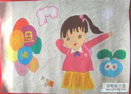 少儿关于元旦快乐儿童绘画作品