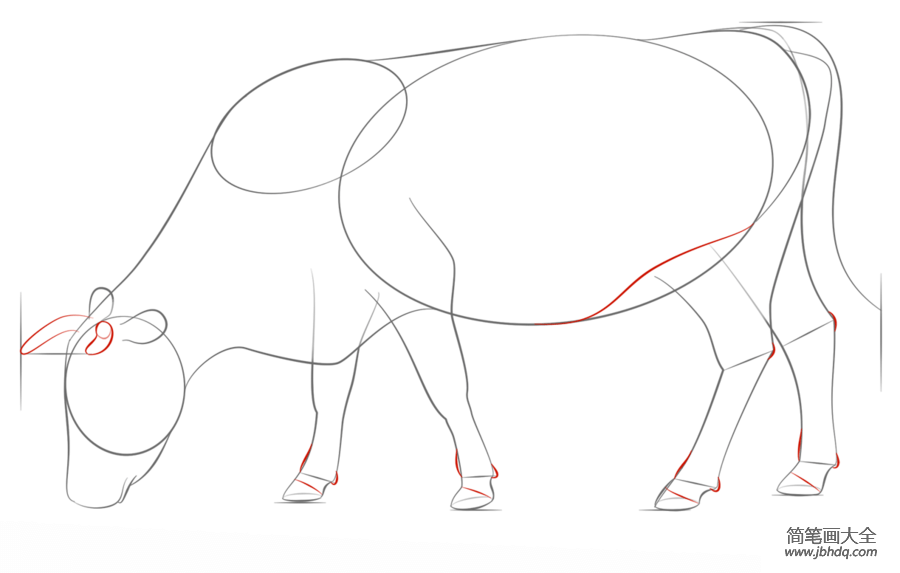 如何画一头牛