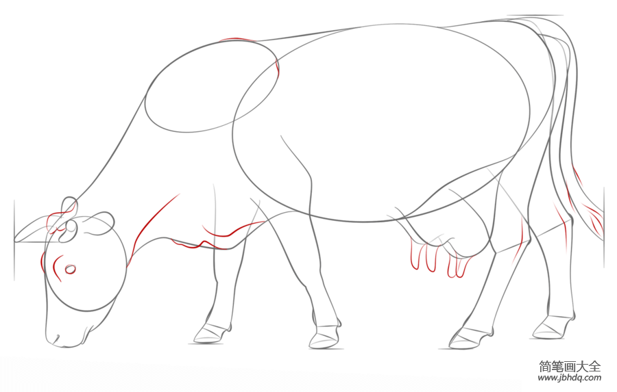 如何画一头牛