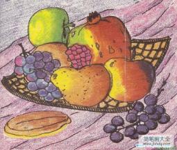 秋天的水果儿童画教师范画