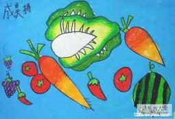 蔬菜水果儿童画图片