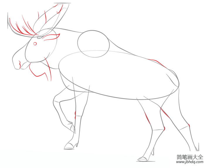 如何画麋鹿