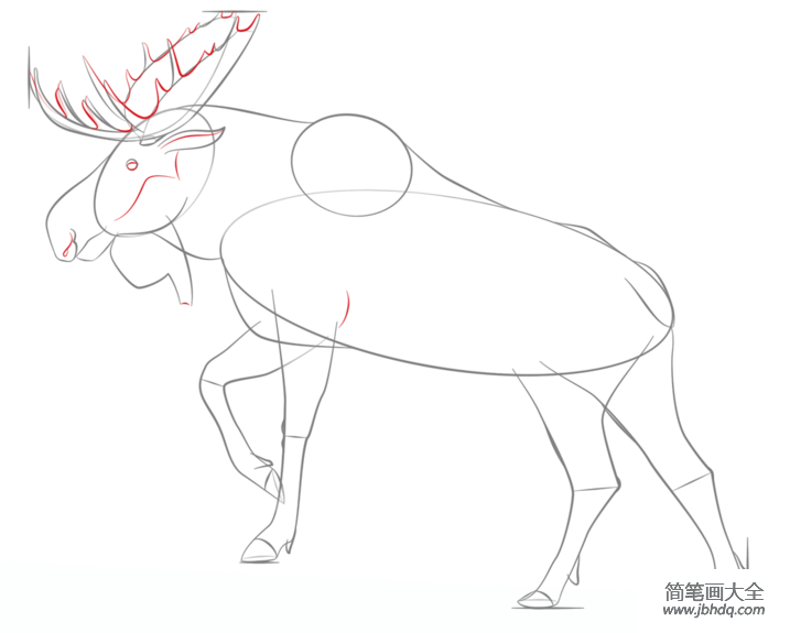 如何画麋鹿