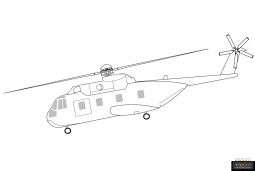 军用直升机简笔画图片
