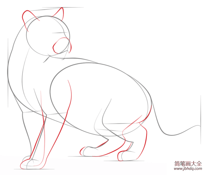 如何画豹猫简笔画