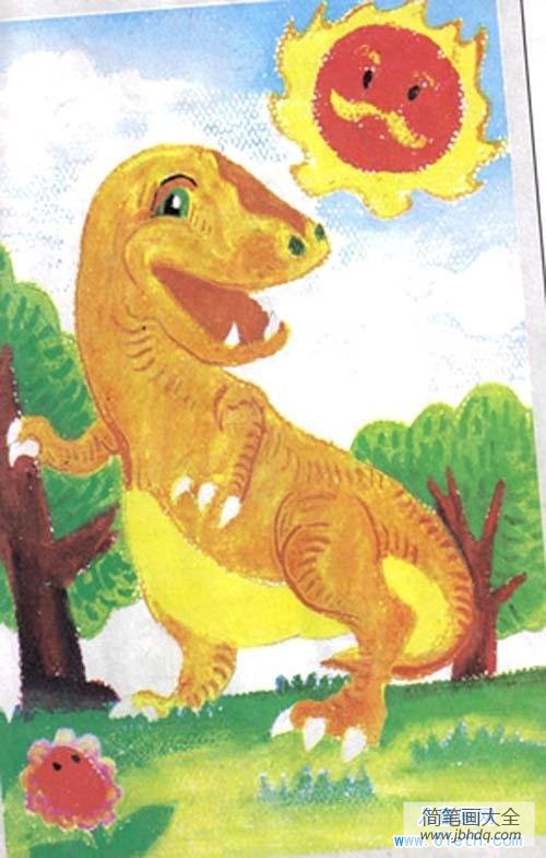 优秀恐龙儿童画图片：霸王龙