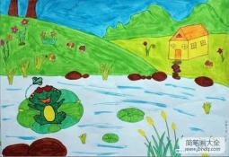 小学六年级儿童画：青蛙