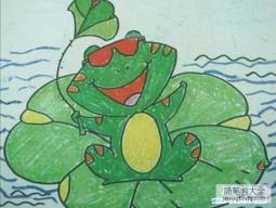 少儿小青蛙儿童画画图片