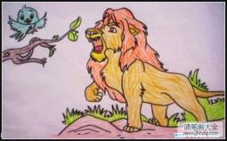 狮子王辛巴儿童画作品欣赏